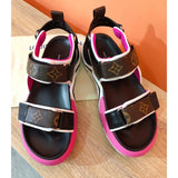 Louis Vuitton Red Slip-On Sneakers - Lifestyle Styling Shot