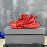 Balenciaga Red High-Top Sneakers - Full Silhouette View