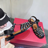 Close-up of Valentino Garavani shoes craftsmanship