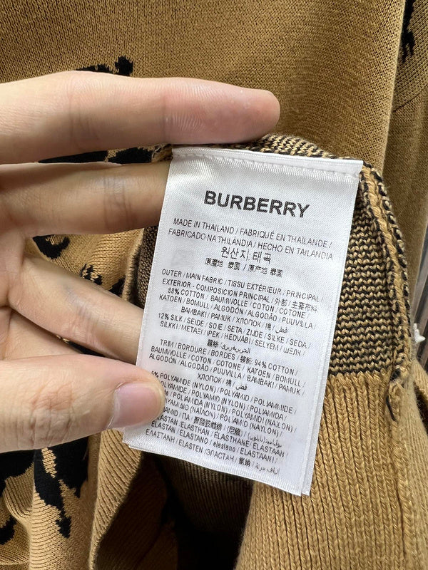 Close-up of Burberry designer clothing craftsmanship