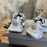 Balenciaga White Block Heel Pumps - Lifestyle Styling Shot