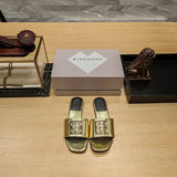 Givenchy Tan Block Heel Pumps - Back View