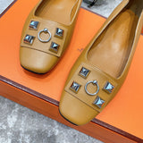 Hermès Nude Platform Heels - Front View