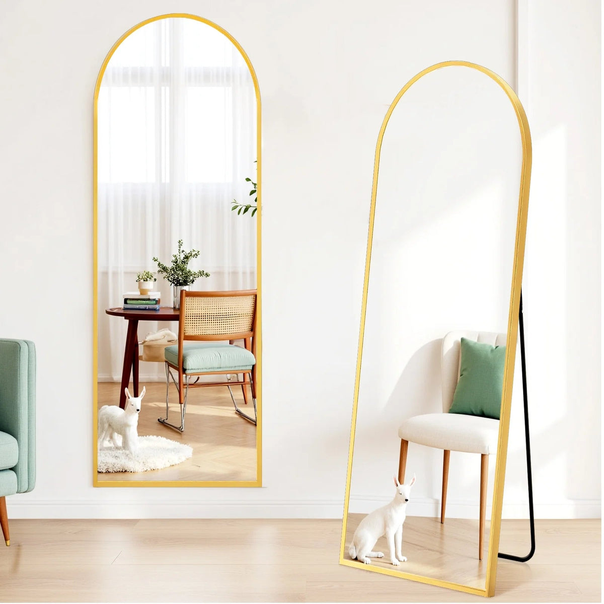 Arched Full Length Mirror with Stand