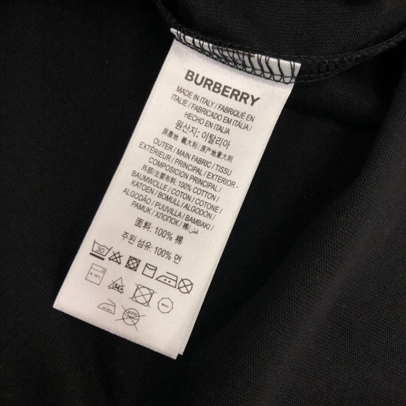 Close-up of Burberry t-shirt craftsmanship