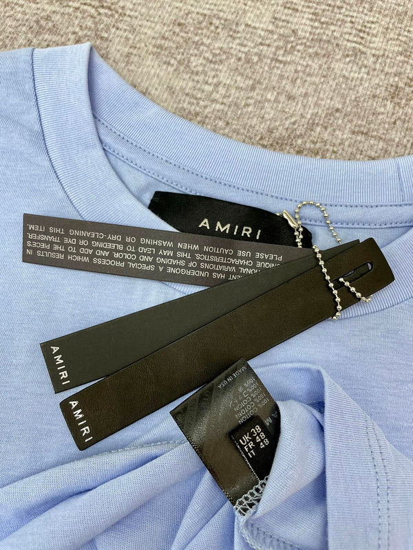 Amiri luxury t-shirt detail shot