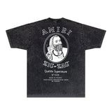 Close-up of Amiri t-shirt craftsmanship