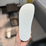 Balenciaga Nude Slide Sandals - Angled View