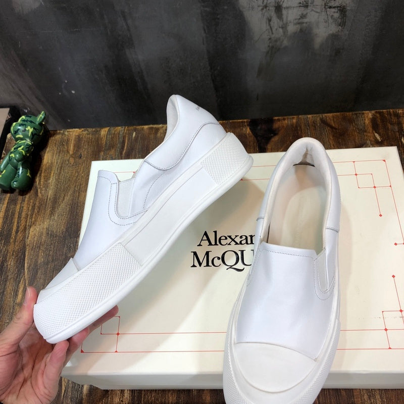 Alexander McQueen Red Combat Boots - Back View