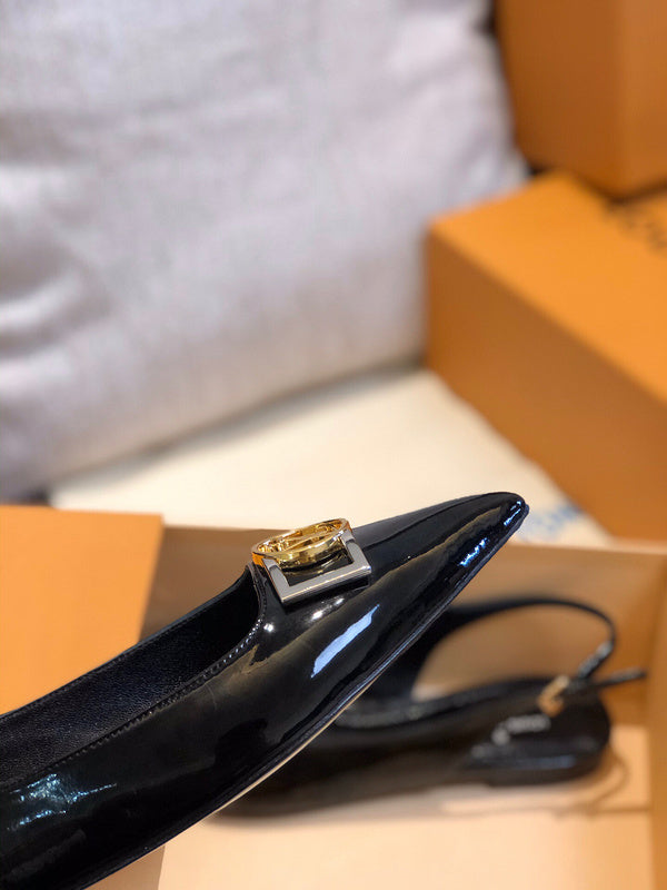 Louis Vuitton luxury shoes detail shot