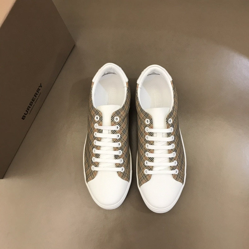 Burberry Camel Combat Boots - Back View