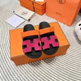 Hermès Grey Gladiator Sandals - Front View