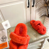 Hermès Beige Block Heel Sandals - Close-Up Texture View