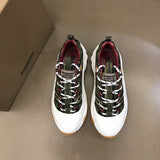 Burberry Burgundy Bow-Detail Flats - Full Silhouette View
