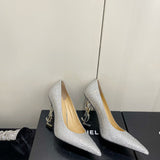 Close-up of Saint Laurent shoes craftsmanship