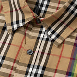 Close-up of Burberry designer clothing craftsmanship