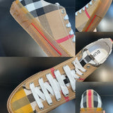 Burberry Beige Pointed-Toe Flats - Side Profile View
