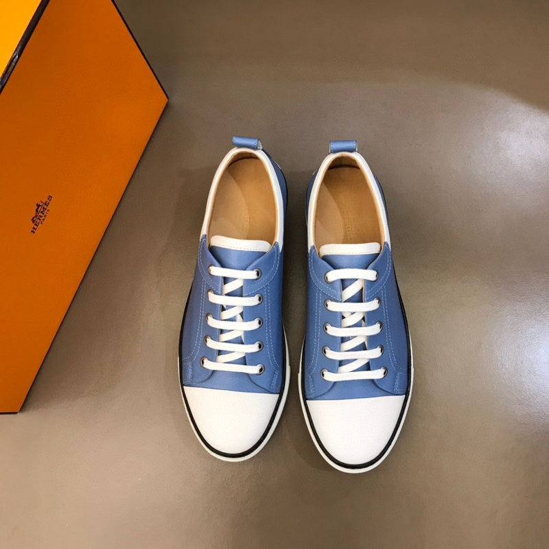 Hermès Tan Chunky Platform Sneakers - Side Profile View