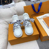 Louis Vuitton shoes Style 322 - front view, statement logo accent (alternate angle)