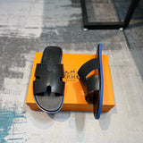 Hermès Black Loafer Flats - Side Profile View