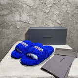 Balenciaga White Espadrille Wedge Sandals - Side Profile View