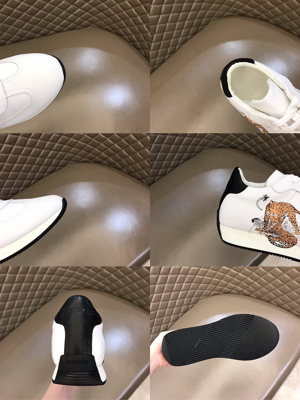 Hermès Camel Chunky Platform Sneakers - Toe Detail View