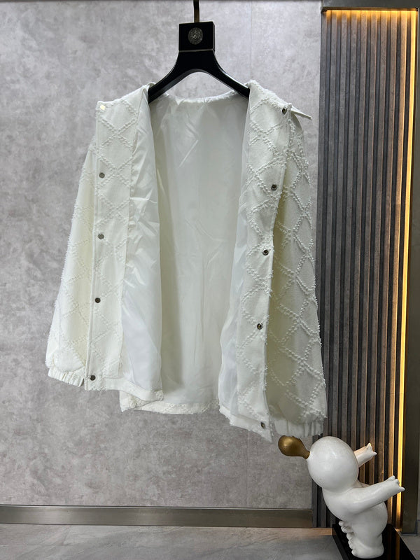 Close-up of Burberry designer clothing craftsmanship