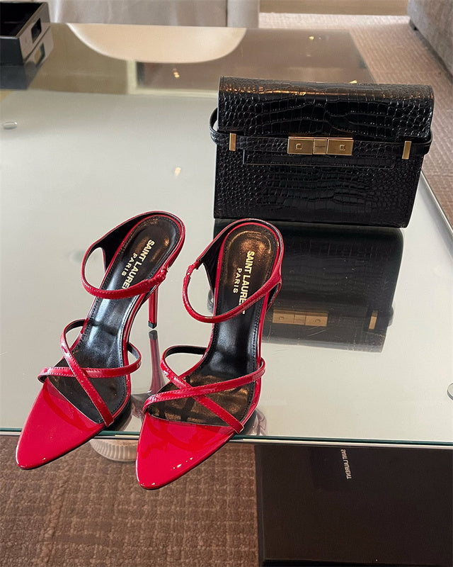 Saint Laurent luxury shoes detail shot