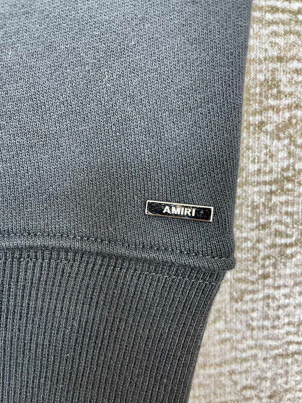 Close-up of Amiri hoodie craftsmanship