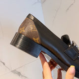 Close-up of Louis Vuitton shoes craftsmanship