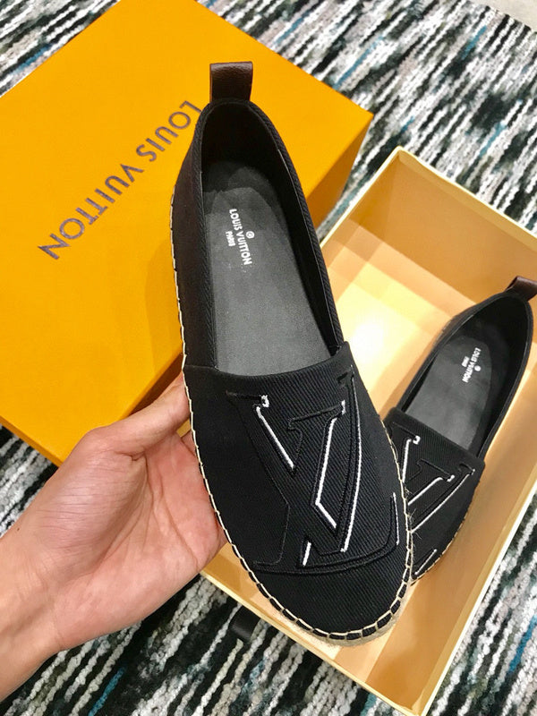 Close-up of Louis Vuitton shoes craftsmanship