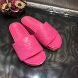 Louis Vuitton Nude Slip-On Sneakers - Heel Detail View
