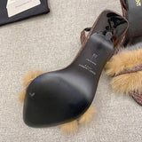 Side profile view of Saint Laurent luxury piece style No.096