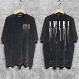 Amiri luxury t-shirt detail shot