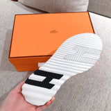 Hermès Nude Slip-On Sneakers - Heel Detail View