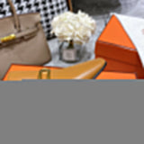Hermès Beige Pointed-Toe Stiletto Heels - Back View