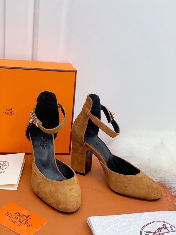 Hermès Camel Ankle Boots - Lifestyle Styling Shot