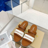 Burberry Red Block Heel Pumps - Front View