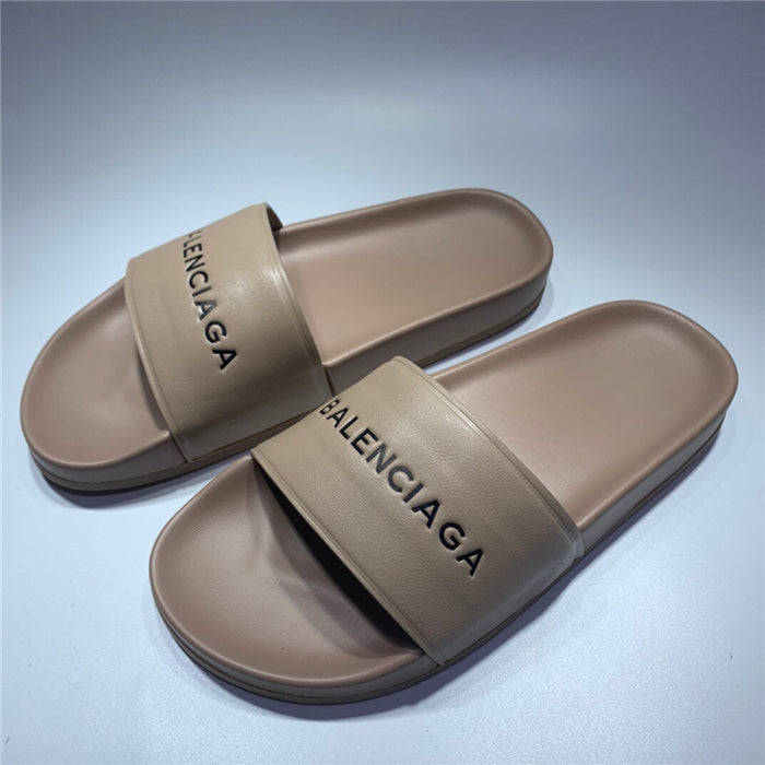 Balenciaga White Flat Thong Sandals - Sole Detail View