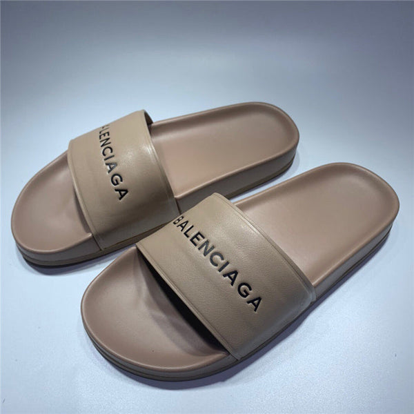 Balenciaga White Flat Thong Sandals - Sole Detail View