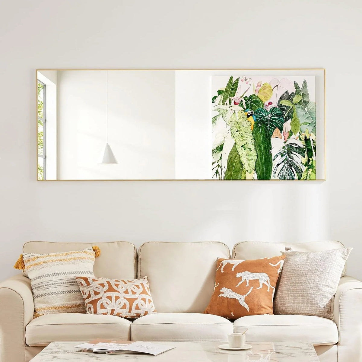 Full Length Mirror with Stand, Floor Mirror with Frame