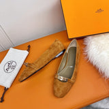 Hermès Camel Ankle Strap Heels - Detail Shot of Craftsmanship