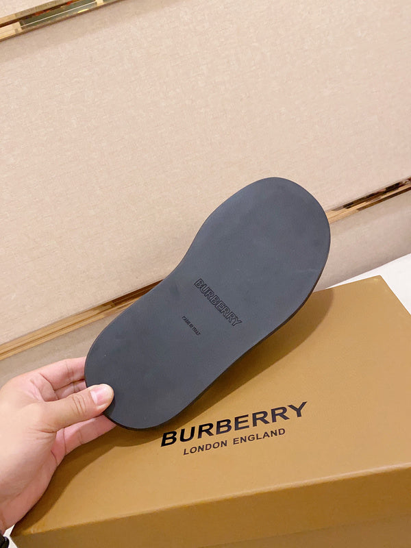 Burberry Red Combat Boots - Toe Detail View