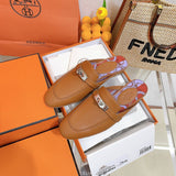 Hermes shoes Style 354 - front view, timeless elegant design