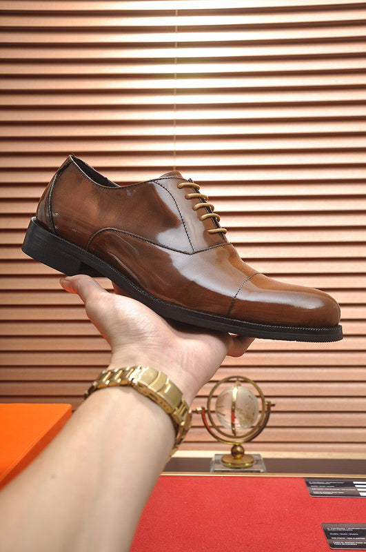 Hermès Chocolate Brown Platform Heels - Detail Shot of Craftsmanship