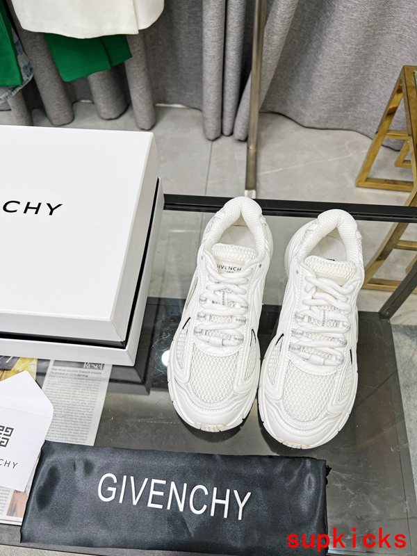 Givenchy White Chunky Platform Sneakers - Detail Shot of Craftsmanship