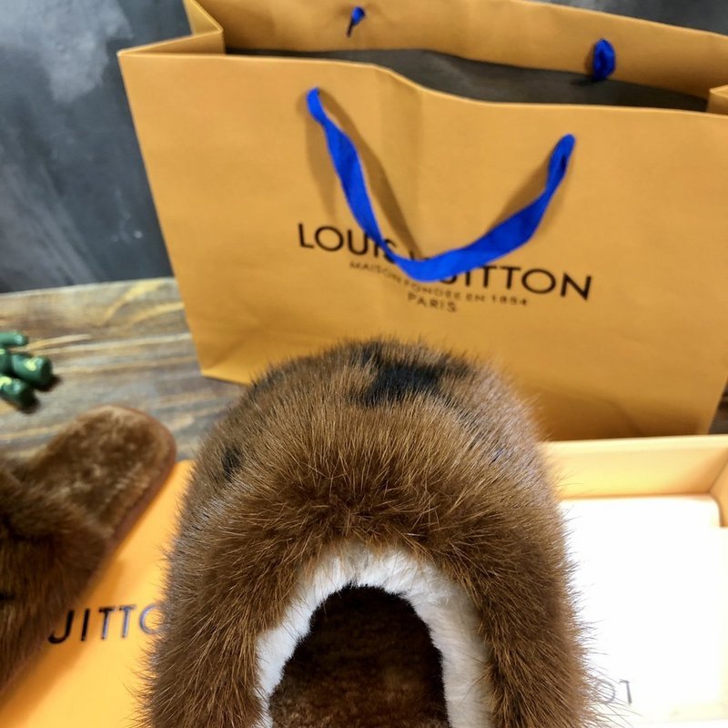 Close-up of Louis Vuitton shoes craftsmanship