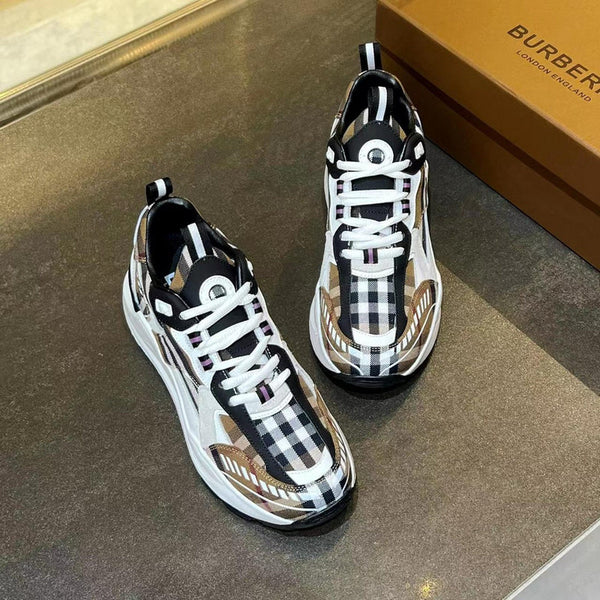 Burberry Burgundy Slip-On Sneakers - Sole Detail View