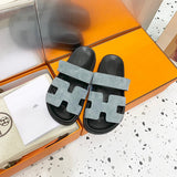 Hermès Tan Gladiator Sandals - Angled View