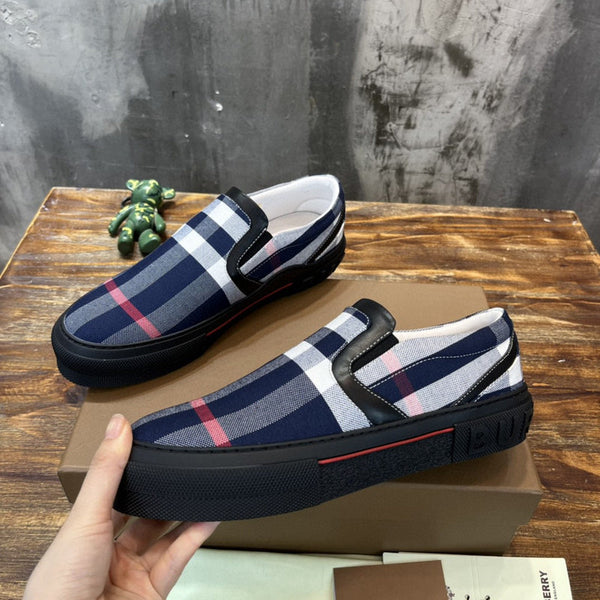 Burberry Red High-Top Sneakers - Front View